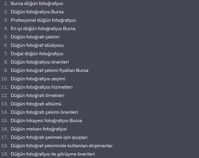 Başlık ve Konuya Özel Meta Keywords Oluşturma